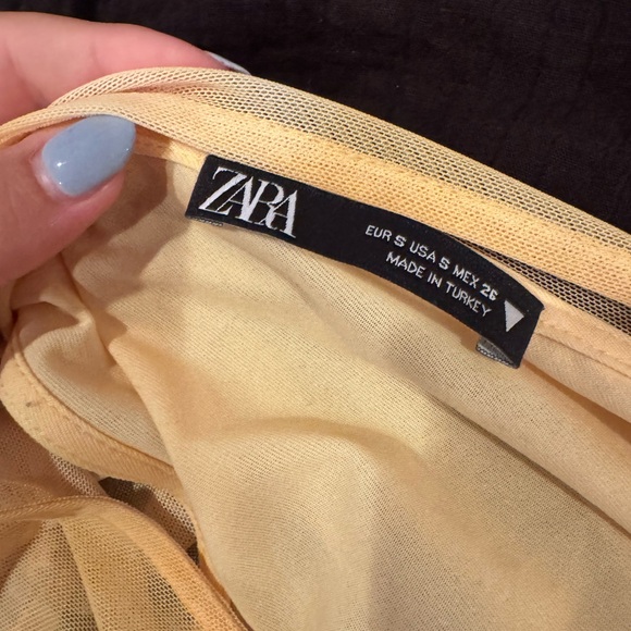 ZARA DRAPED TULLE TIE DYE TOP - Picture 6 of 7